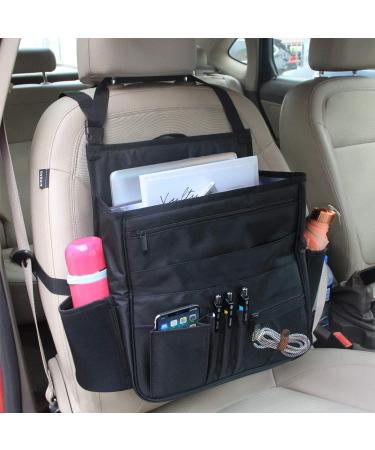 Luxja Car Seat Organizer with Laptop & Tablet Storage - Front & Back Seat Storage Bag - Black - Buy Online on GoSupps.com