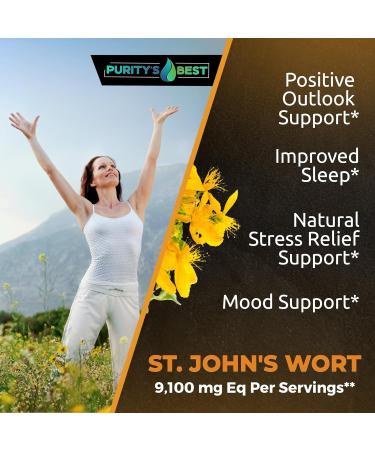 Purity s Best St. John S Wort Powder + 10x + 20x + 30x Extract 9 100mg Eq. Per Serving Positive Outlook Support* Improved Sleep Natural Stress Relief Support 150 Veggie Capsule 5 Month Supply - Buy Online on GoSupps.com