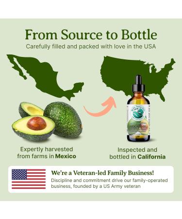 Bella Terra Avocado Oil 8 oz - Cold-Pressed Rich in Oleic Acid & B-Vitamins for Skin Care - Premium Natural Oil - Ships Internationally - Buy Online on GoSupps.com