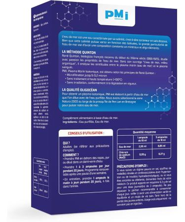OLIGOC AN PMI Isotonic Marine Plasma Principles of Quinton Made in France 20 ampoules of 10 ml - Buy Online on GoSupps.com