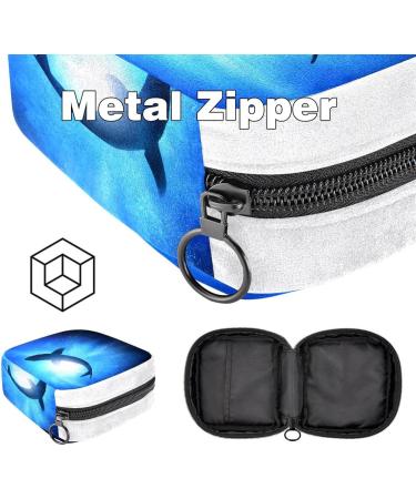 GIAPB Sanitary Napkin Storage Bag - Fish Blue Sea Color - Multi-functional Period & Tampon Holder - Buy Online on GoSupps.com