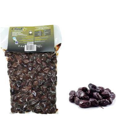 Greek Black Raisins Olives 1kg Vacuum-Sealed |Key in The Mediterranean Diet | Loaded with Important Nutrients and Antioxidants| No Preservatives - Buy Online on GoSupps.com