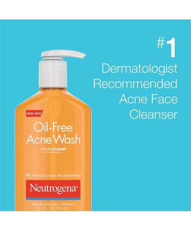 Neutrogena Oil-Free Acne Fighting Face Wash with Salicylic Acid Treatment - 9.1 Fl Oz (Pack of 3) - Buy Online on GoSupps.com