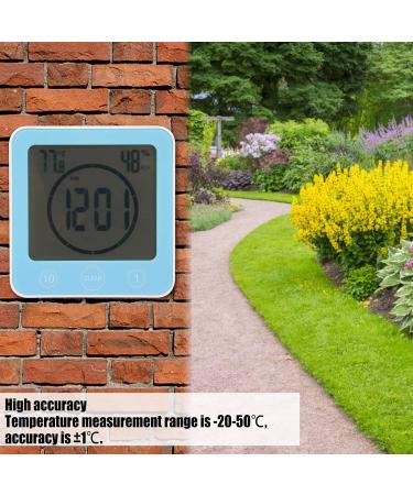 Waterproof Digital Thermometer - Blue ABS Outdoor Temperature Meter with Hook | Accurate Garden Gauge - Buy Online on GoSupps.com