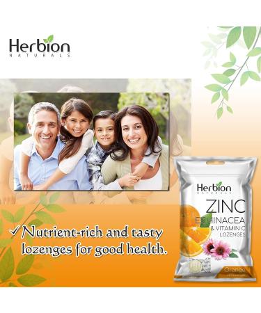 Herbion Naturals Zinc Echinacea & Vitamin C Lozenges - 25 CT - Immune Support for Adults & Children 5+ - Orange Flavor - Buy Online on GoSupps.com