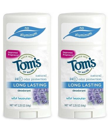 Tom's of Maine Natural Long-Lasting Deodorant Stick Lavender 2.25 Oz (Pack of 2) - Buy Online on GoSupps.com