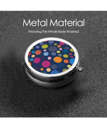 Red White Polka Dot Round Pill Box - 3 Compartment Portable Travel Organizer for Vitamins & Medicine | Stylish Pocket Purse Case - Buy Online on GoSupps.com