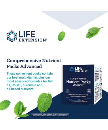 Life Extension Comprehensive Nutrient Packs - Advanced 30 Packets | Optimal Health & Wellness - Buy Online on GoSupps.com