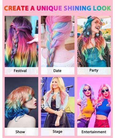 8 Pcs Washable Hair Chalks for Girls - Non-Sticky Portable Temporary Hair Dye Spray - Perfect for Halloween, Christmas, Birthday Parties - Kids & Women Gifts - Buy Online on GoSupps.com