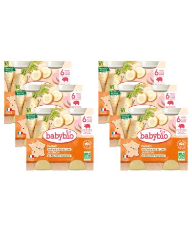 Babybio - Small Corr ze Ham Parsnips Pots 2 x 200 g 6+ Months Pack of 6