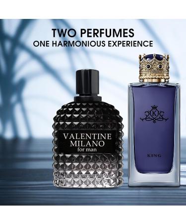 SavageExt/King 2PCS Eau De Toilette for Men-Fresh Romantic Scent Perfume for Men 3.4 Fl Oz Each Mens Cologne For All Skin Daily Used Valentine/King - Buy Online on GoSupps.com