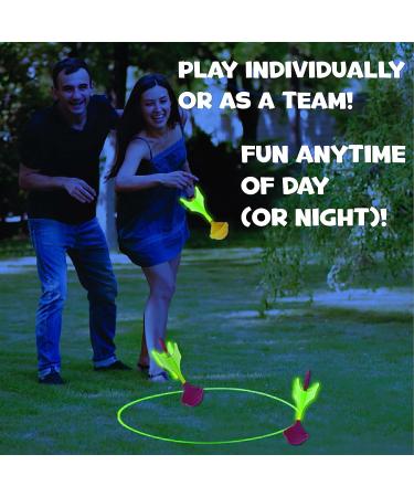 Island Genius Glow in The Dark Lawn Darts Game - Fun Outdoor Yard Game for Kids, Teens, and Adults | Perfect for Backyard, Beach, and Tailgate Parties - Buy Online on GoSupps.com