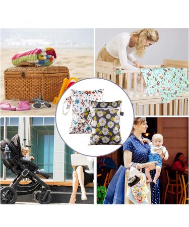 SEAUR Waterproof Cloth Diaper Pockets - 2 Pack with Zipper | Portable Baby Diaper Storage - Color 4 (ES075-009) | 18x25 cm - Buy Online on GoSupps.com