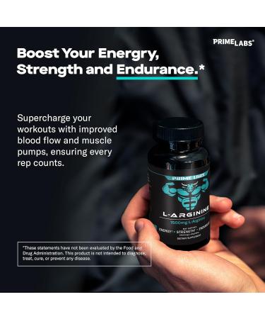 L Arginine Nitric Oxide 3 Pack - 1500mg L-Arginine Supplement for Enhanced Blood Flow Energy Strength & Endurance | International Shipping Available - Buy Online on GoSupps.com
