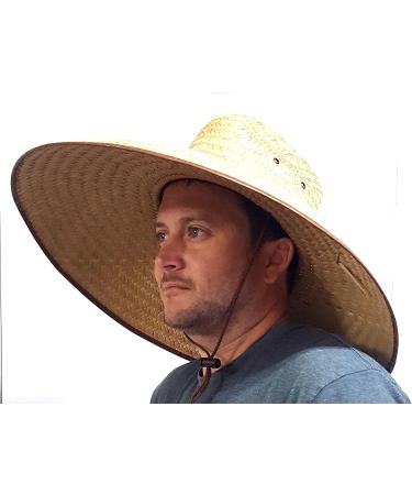 Double Weaved Large Fit Straw Hat with Wide Brim - Tan - Buy Online on GoSupps.com