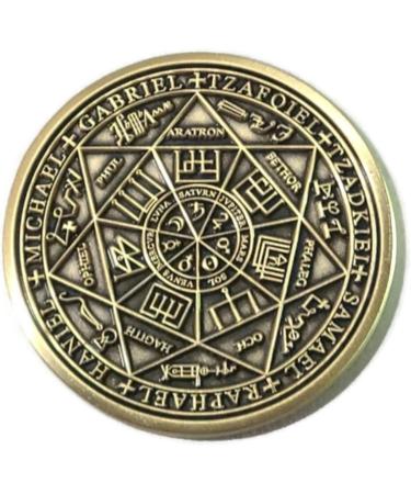 Seal of The Seven Archangels & 72 Names of God - Kabbalah King Solomon Coin Talisman - Shop Internationally - Buy Online on GoSupps.com