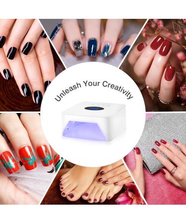 Rechargeable UV LED Nail Lamp 54W | Cordless Gel Nail Dryer with Auto Sensor & USB Ports - Perfect for Gel Polish - Buy Online on GoSupps.com