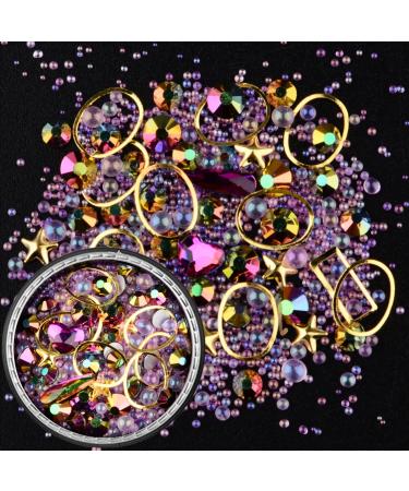 6 Wheels Mixed Sparkle Nail Art Rhinestones, Diamonds, Crystals, Butterfly Beads, Pearls, Studs, Gems, Rivets & Charms Kit - Buy Online on GoSupps.com