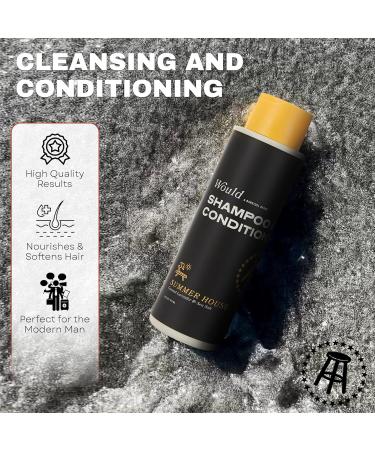 WOULD Men's 2-in-1 Shampoo & Conditioner - 16 oz Dual Action for Fresh Hair Oakmoss & Pink Pepper Scent - Shop Internationally - Buy Online on GoSupps.com