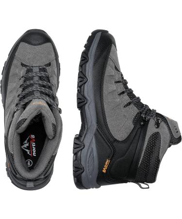 NORTIV 8 Men's Waterproof Hiking Boots - Size 9.5 Grey | Outdoor Trekking & Mountaineering Shoes - Buy Online on GoSupps.com