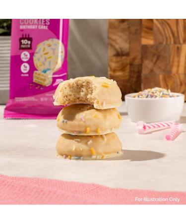 Quest Nutrition Frosted Cookies Twin Pack Birthday Cake 1g Sugar 10g Protein 1g Net Carbs Gluten Free 16 Cookies Birthday Cake 16 Count - Buy Online on GoSupps.com