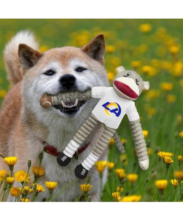 Littlearth NFL Los Angeles Rams Sock Monkey and Flying Disc Pet Toy Combo Set - Team Color - Unisex-Adult - One Size - Buy Online on GoSupps.com