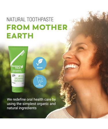Cool Spearmint Natural Toothpaste - Whitening Fluoride-Free for Kids & Adults | Promotes Oral & Gum Health | Freshens Breath (4 oz - Buy Online on GoSupps.com