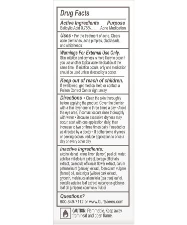 Burt's Bees Natural Acne Solutions Spot Treatment 0.26 fl oz - Targeted Acne Relief - Buy Online on GoSupps.com