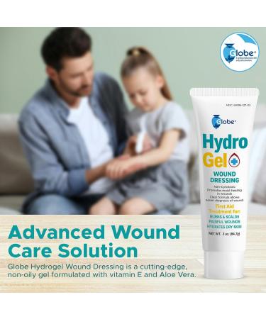 Globe (3 oz Tube Hydrogel First Aid Wound Dressing Antiseptic Gel for Minor Cuts Wounds Scrapes Rashes Sunburns & Skin Irritations Soothing & Moisturizing Solution Rapid & Active Protection. 3 Ounce - Buy Online on GoSupps.com