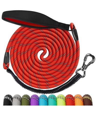 Aystkniet Bungee tow leash for dogs 30m shock -absorbing dog leash with padded handle reflective threads lockable hook for medium large dog 30m 8mm red - Buy Online on GoSupps.com