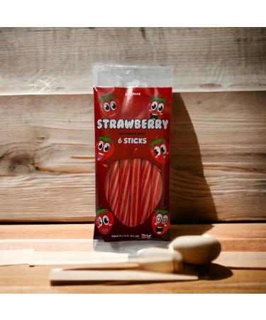 Strawberry Rock Bag Rock Sweets Original Strawberry Rock Sticks Retro Sweets Gift Bag Sweet Shop - Classic Sweets Traditional Taste 6 Sticks Per Bag - Buy Online on GoSupps.com