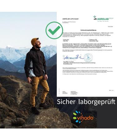 Vihado Original Shilajit 1000mg - Lab Tested Mumijo Capsules | High Dose Fluvic Acid | Vegan | 60 Capsules - International Shipping - Buy Online on GoSupps.com