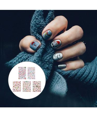5 Sheets Nail Art Stickers Winter Stickers for Kids Xmas Nail Stickers Decorative Fingernail Stickers Holiday Fingernail Decals Manicure Decals Accessories Christmas Child - Buy Online on GoSupps.com