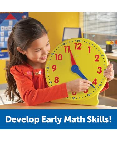 Buy Learning Resources Big Time Learning 12-Hour Learning Clock - Educational Toys for Kids - International Shipping Available - Buy Online on GoSupps.com
