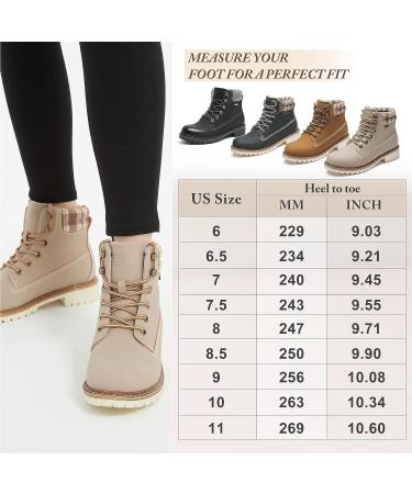 KKYC Women's Hiking Boots - Outdoor Non Slip Casual Boot in Desert Taupe - Size 8.5 - Buy Online on GoSupps.com