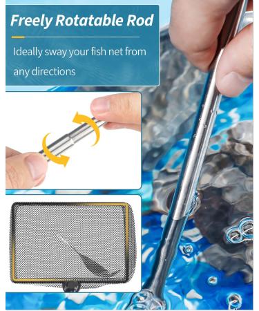 Pawfly Extendable Aquarium Fish Net - 9-24 Inch Long Handle for Betta Fish Tank, Koi Pond, and Pool - Buy Online on GoSupps.com