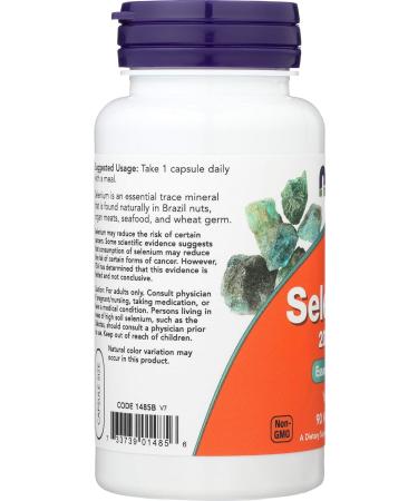 Now Foods Selenium 200mcg - 90 Vcaps | High Quality & Potent Antioxidant Support - Buy Online on GoSupps.com