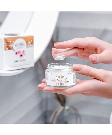 Victoria Beauty 24K Gold Luxurious Silk Touch Face Cream Therapy - Ideal Anti-Aging Moisturiser for an Ever-Youthful Skin 50ml - Buy Online on GoSupps.com