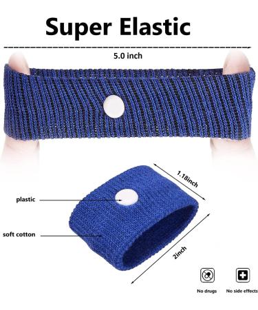 Kids Travel Car Sickness Wristbands - Natural Anti-Nausea Relief - Blue - Motion & Morning Sickness - Buy Online on GoSupps.com