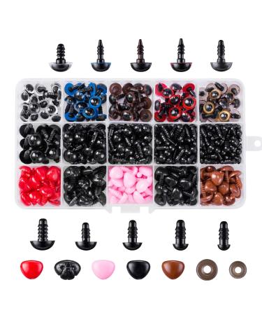 752pcs Safety Eyes and Safety Noses with Washers for Doll  Colorful Plastic Safety Eyes and Noses Assorted Sizes for Doll  Plush Animal and Teddy Bear Craft Making by AMOKIA - Buy Online on GoSupps.com