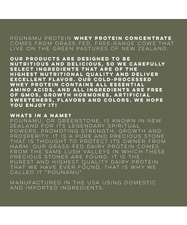 Pounamu Natural Whey Protein Concentrate Powder  24g Protein  2g Sugar  120 Calories | New Zealand Free-Range  Grass-Fed Dairy | Gluten-Free  Keto  Unflavored  2LB  30 Servings Natural 2 Pound (Pack of 1) - Buy Online on GoSupps.com
