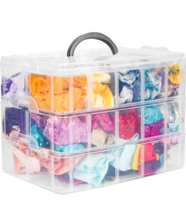 JOYMOMO Hair Bow Holder Organizer for Headbands  Hair Clips  Hair Ties  Scrunchies  Baby Girl Hair Accessories Storage Box  Transparent Three-layer Storage Organizer for Hair Bows Accessories (without Accessories) (Trans... - Buy Online on GoSupps.com
