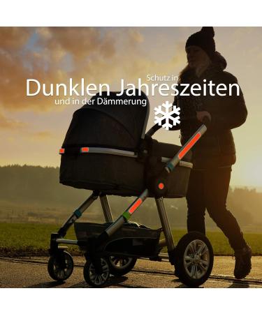 Eazy Case 30x Light Reflective Stickers - Waterproof Neon Orange Safety Reflector for Bicycles Strollers & Bags - Buy Online on GoSupps.com