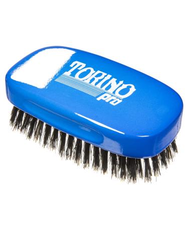 Torino Pro Medium 7 Row Palm Wave Brush - 1890-100% boar bristles -Firm Medium military hair brush for men with great pull - Great for Connections and Wolfing - For 360 Waves