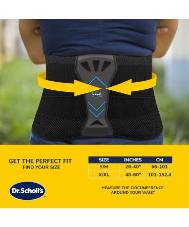 Dr. Scholl's Adjustable Compression Back Support Massaging Gel Breathable Fabric Shock-Absorbing Brace (Size L/XL) for Ultimate Comfort - Buy Online on GoSupps.com