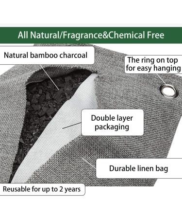 Kunova (TM) 4 Pack - 200g Each Bamboo Charcoal Deodorizer Natural Air Purifying Bags Dehumidifier Odor Absorber Odor Neutralizer for Home Shoes Car Pet Areas Total 800 Gram - Buy Online on GoSupps.com
