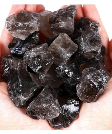 Xiannvxi 2 "crystals Smoky quartz stone large gemstones set 100% water stones natural water stones premium mountain crystal raw stones life source plus spiritual stones 4pcs q-moky quartz