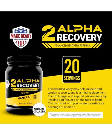 2ALPHA Recovery Vanilla - Protein Shake with Hydrolyzed Whey Isolate and Essential Nutrients for Shooters 25g Protein for Muscle Recovery - 566g - Buy Online on GoSupps.com