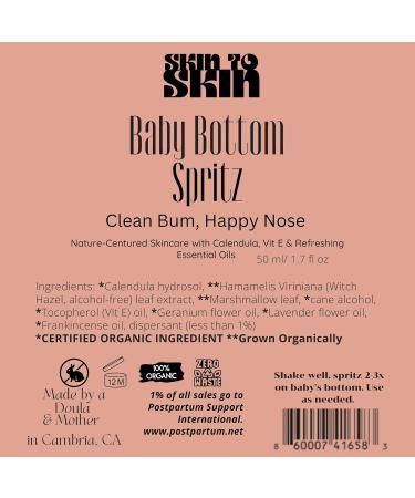 Skin to Skin Baby Bottom Spritz 50ml - Gentle Diaper Rash Spray | Eco-Friendly Baby Comfort | Odor Eliminator & Cleanser - Buy Online on GoSupps.com