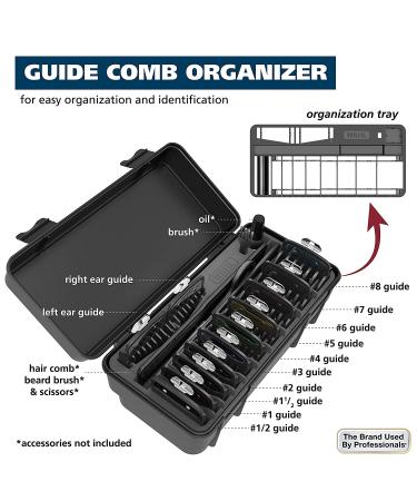 Wahl Genuine Elite Guide Comb Set with Colored Metal Clips and Organization Caddy - 12 Full Size Guards for Precision Hair Cutting (3291-300) - Buy Online on GoSupps.com